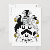 Walker-Familienwappen Postkarte (Vorne/Hinten)