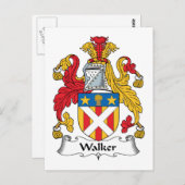Walker Familienwappen Postkarte (Vorne/Hinten)