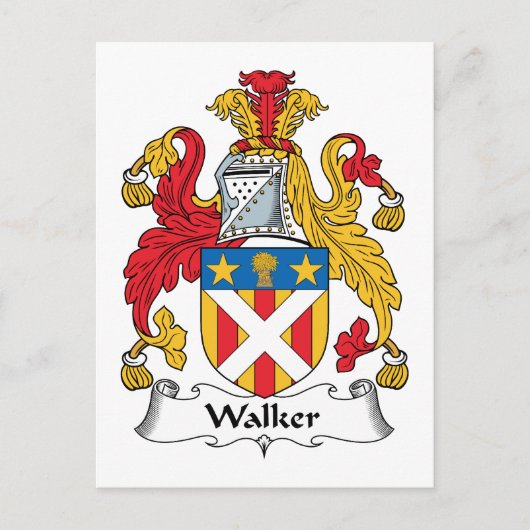Walker Familienwappen Postkarte (Vorderseite)