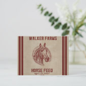 Walker Farms Pferdefutter-Sack Postkarte (Stehend Vorderseite)