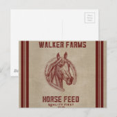 Walker Farms Pferdefutter-Sack Postkarte (Vorne/Hinten)