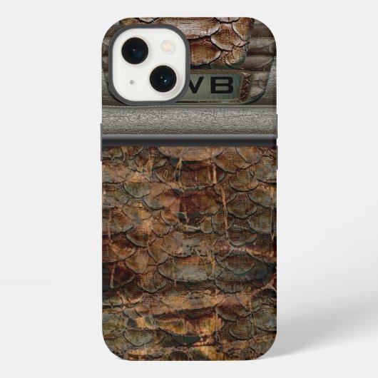 Walker Hiker Cool Monogram iPhone Hülle (Rückseite)