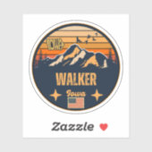 Walker, Iowa Aufkleber (Blatt)