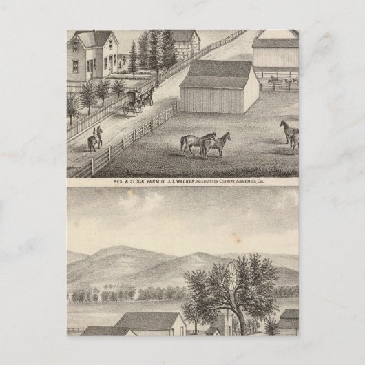 Walker, Knittel-Residenzen, Bauernhöfe Postkarte (Vorderseite)