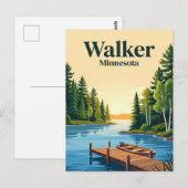 Walker, Minnesota Postkarte (Vorne/Hinten)