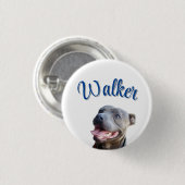 Walker Name mit Staffy Bull Terrier, Button (Vorne & Hinten)