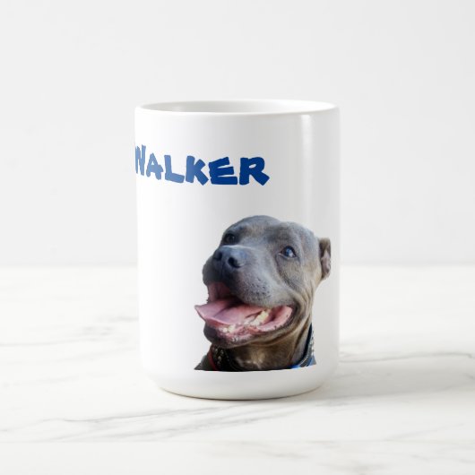 Walker Name mit Staffy Bull Terrier, Coffee Tasse (Mittel)