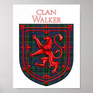 Walker Tartan Scottish Kariert Lion Rampant Poster