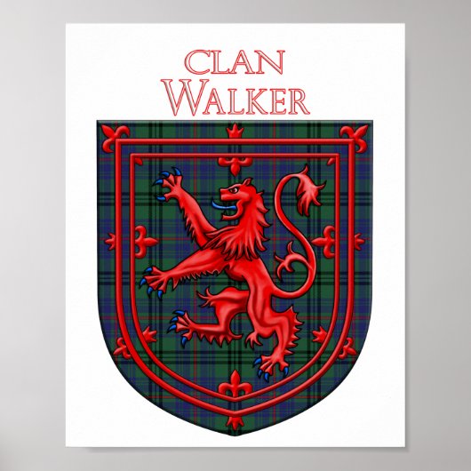 Walker Tartan Scottish Kariert Lion Rampant Poster (Vorne)
