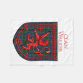 Walker Tartan Scottish Plaid Lion Rampant Fleecedecke (Vorderseite (Horizontal))