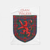 Walker Tartan Scottish Plaid Lion Rampant Fleecedecke (Vorderseite)