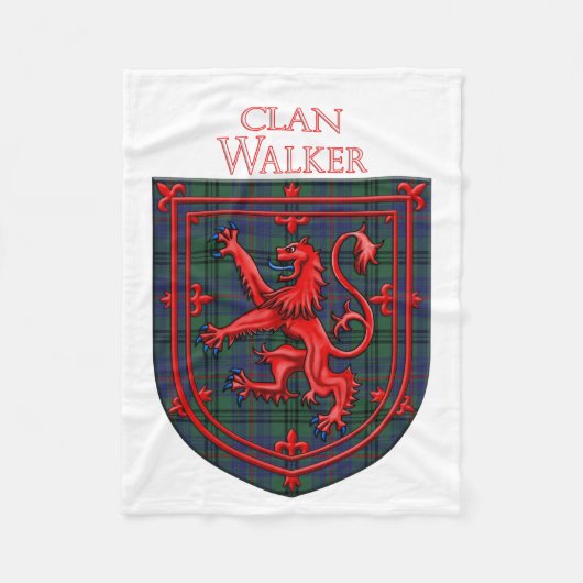 Walker Tartan Scottish Plaid Lion Rampant Fleecedecke (Vorderseite)