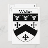 Walker-Wappen/Familienwappen Postkarte (Vorne/Hinten)
