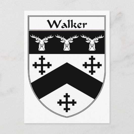 Walker-Wappen/Familienwappen Postkarte (Vorderseite)