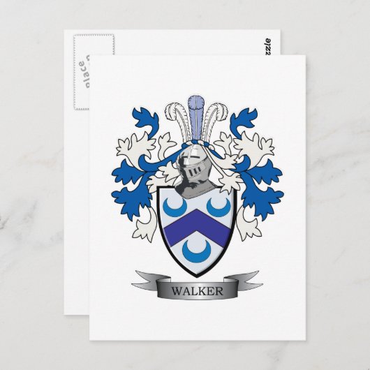 Walker-Wappen Postkarte (Vorne/Hinten)
