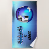 Walkermoji-Strandhandtuch Strandtuch (Vorderseite)