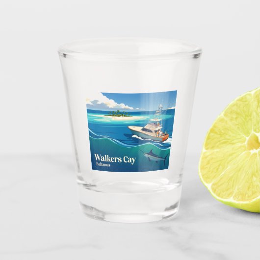 Walkers Cay Bahamas Schnapsglas (Vorderseite)