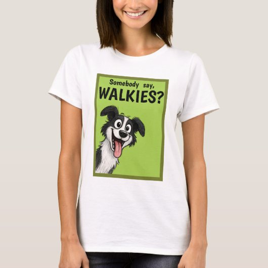 Walkies in green T-Shirt (Vorderseite)