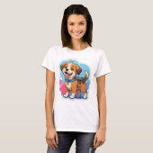 Walkies Time T - Shirt - Spaß Hunde laufen T-Shirt (Vorne ganz)