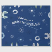 Walkign in einem Wintermärchenland-Packpapier Geschenkpapier (Flach)