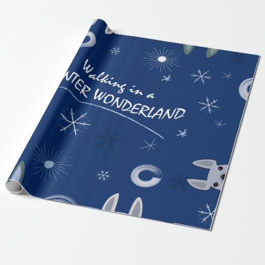 Walkign in einem Wintermärchenland-Packpapier Geschenkpapier (Ungerollt)