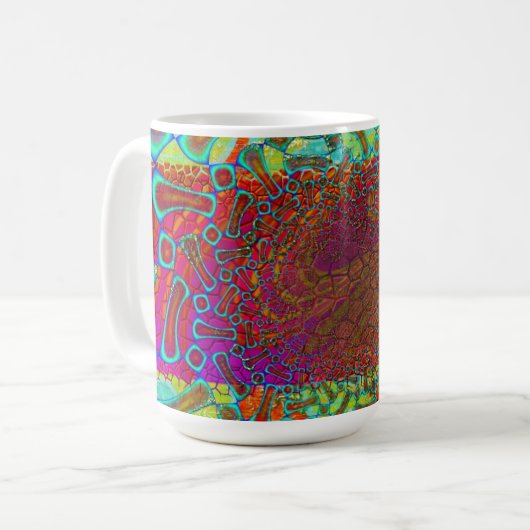 Walkin' On Sun Shine Psychedelic 3D Kaffeetasse (Vorderseite Links)