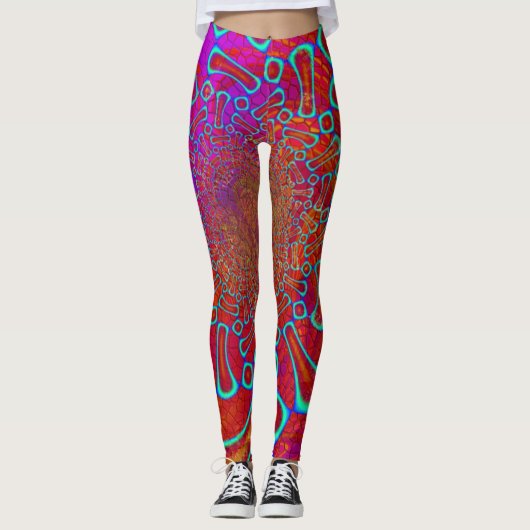 Walkin' On Sun Shine Psychedelic 3D Leggings (Vorderseite)