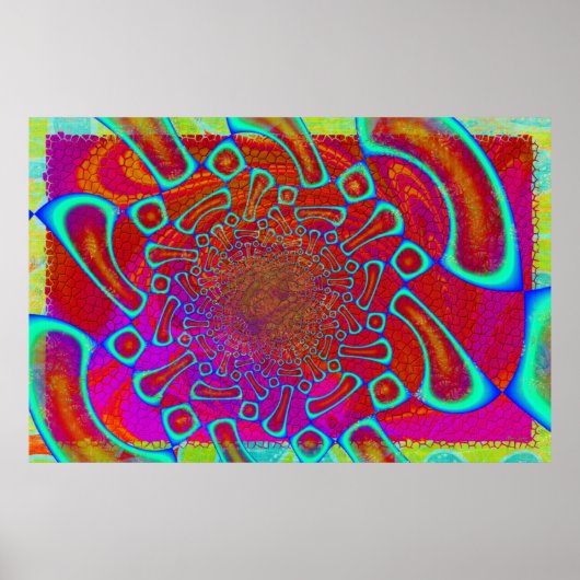 Walkin' On Sun Shine Psychedelic 3D Poster (Vorne)