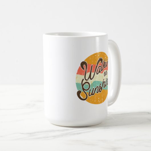 Walkin über Sunshine Retro Kaffeetasse (VorderseiteRechts)