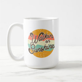 Walkin über Sunshine Retro Kaffeetasse