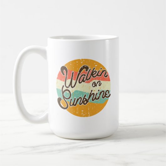 Walkin über Sunshine Retro Kaffeetasse (Links)