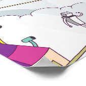 Walking a tightrope above the clouds. poster (Ecke)