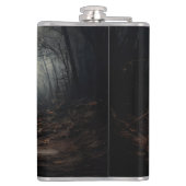 Walking Alter Schwarz-Orange-Tiger surrealer Wald Flachmann (Rückseite)