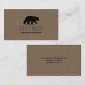 Walking Black Bar Silhouette | Simple Wildlife Visitenkarte (Vorne/Hinten)