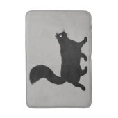 Walking Black Cat | Cool Kitty Lover Badematte (Vorderseite Vertikal)