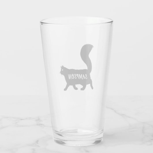 Walking Black Cat | Coole Kitty Lover - kundenspez Glas (Rückseite)