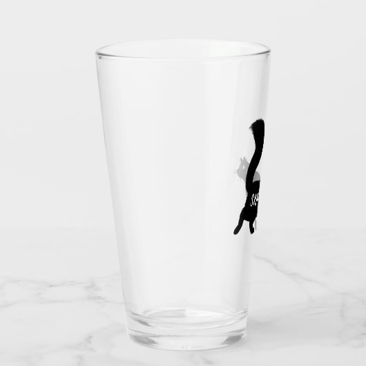 Walking Black Cat | Coole Kitty Lover - kundenspez Glas (Rechts)