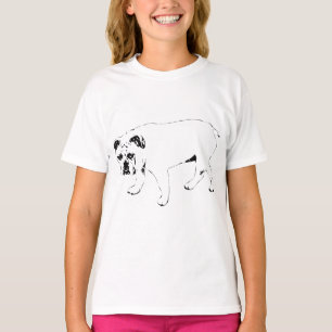 Walking Buddy, Stylishes Bulldog-Top T-Shirt
