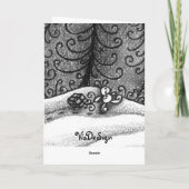 Walking Bunny Feiertagskarte (Rückseite)