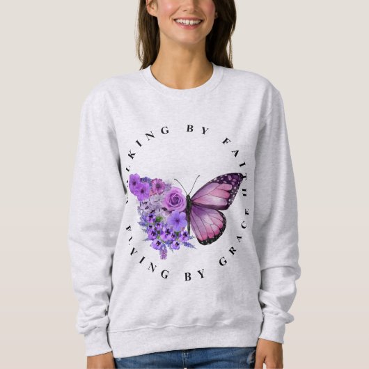 Walking by faith sweatshirt (Vorderseite)