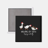Walking By Faith Tripng Constantly Bible Christmas Magnet (Vorderseite/Rückseite)