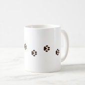 Walking Cat Paw Prints Feline Tracks Kaffeetasse (VorderseiteRechts)