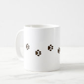 Walking Cat Paw Prints Feline Tracks Kaffeetasse (Vorderseite Links)