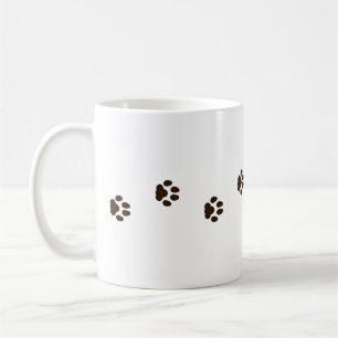 Walking Cat Paw Prints Feline Tracks Kaffeetasse
