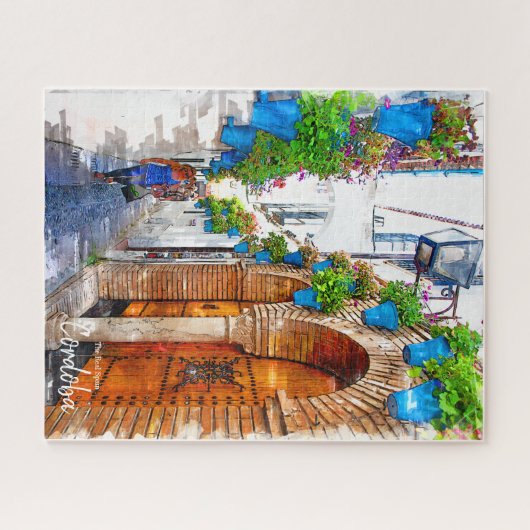 Walking Cordobas Alley - Spanien Puzzle (Horizontal)
