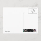 Walking der Katzen Halloween Hexenkarte Postkarte (Rückseite)