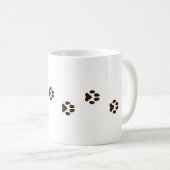 Walking Dog Paw Prints Canine Tracks Kaffeetasse (VorderseiteRechts)