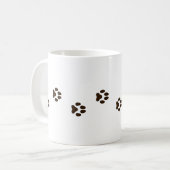 Walking Dog Paw Prints Canine Tracks Kaffeetasse (Vorderseite Links)