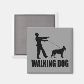 Walking Dog (Zombies) Magnet (Vorderseite/Rückseite)