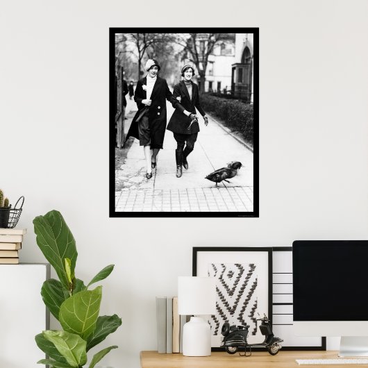 Walking Ducks in Washington, DC 1926 Poster (Heimbüro)